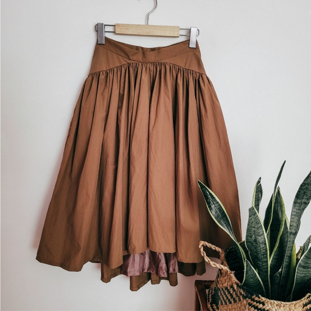 Pushbutton Chic A-Line Skirt